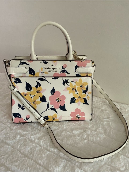 kate spade Handbags - SOLD! Kate Spade New York Staci Medium Satchel in Cream Multi